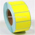 Printing material yellow color adhesive sticker OEM design for sticker